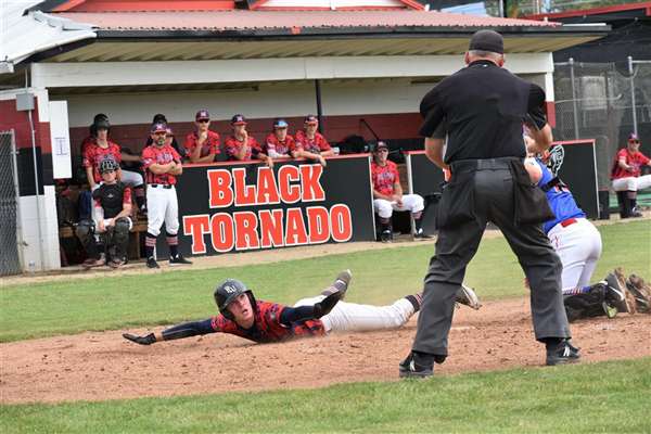 Medford Mustangs 2021 slide at home